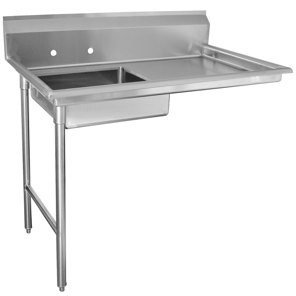 Advance Tabco DTU-U60-72 72" Undercounter Dishtable - Sink on Left
