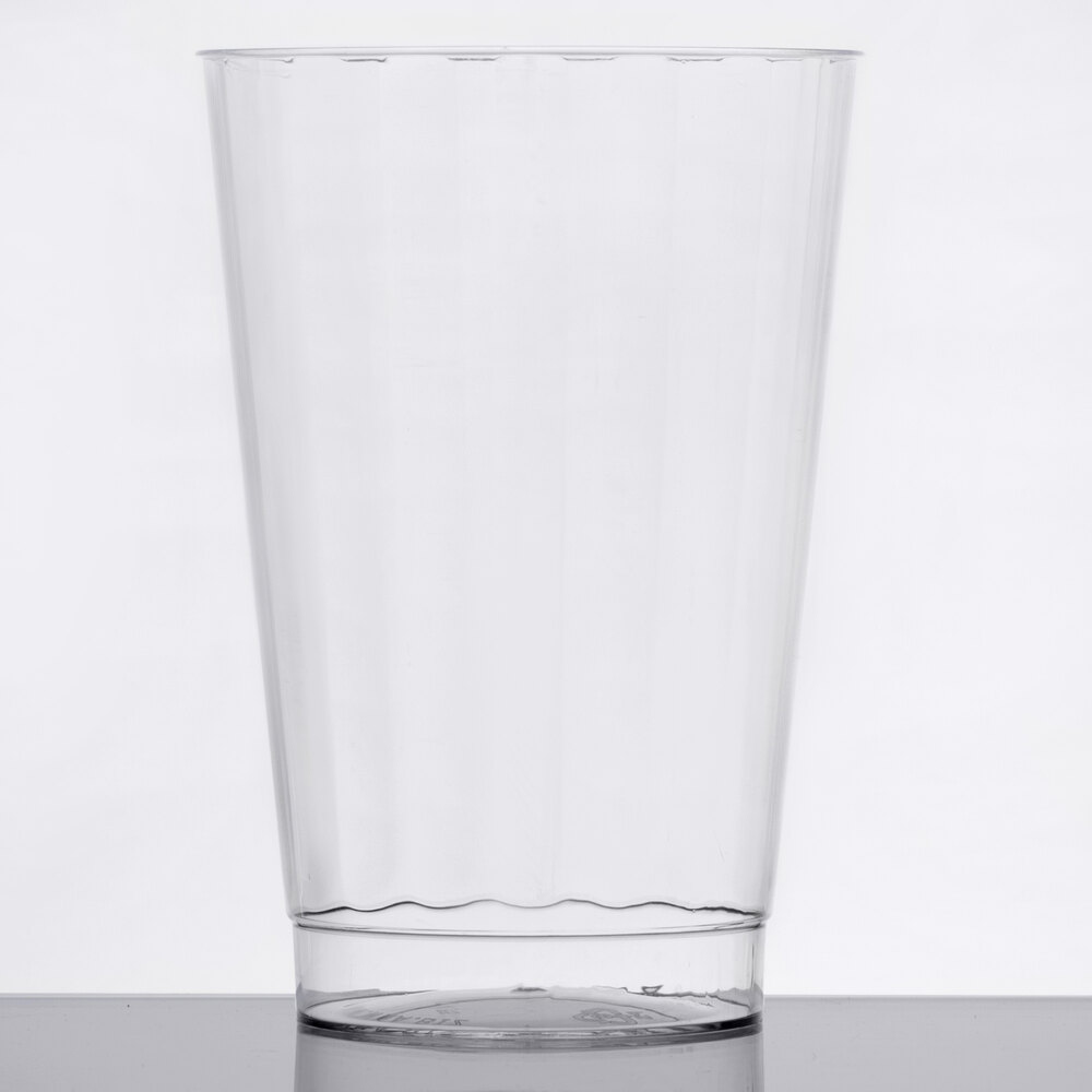 WNA Comet CC12240 Classicware 12 oz. Tall Clear Plastic Fluted Tumbler - 240/Case