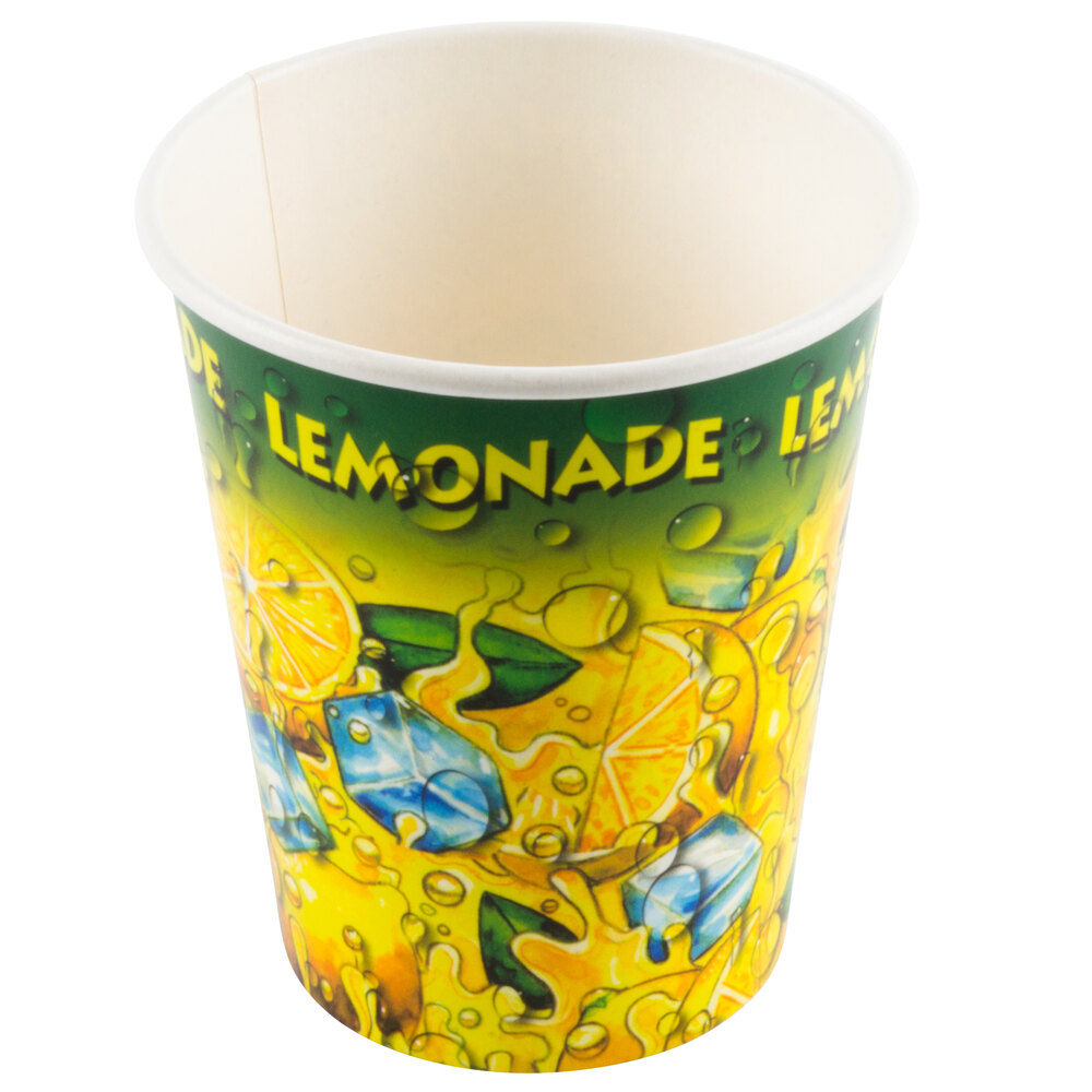 16 oz. Squat "Lemonade Ice" Paper Cup - 1,000/Case
