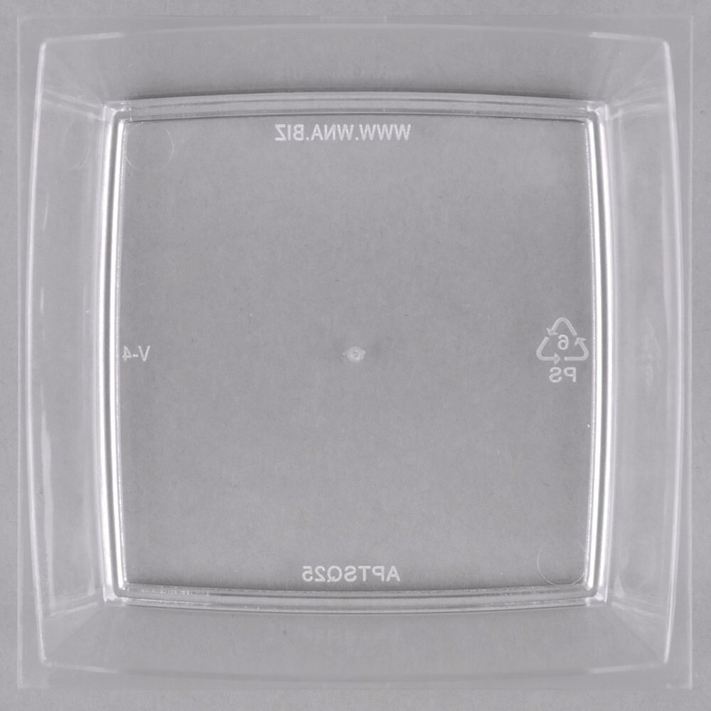 WNA Comet APTSQ25 Petites 2 1/2" Clear Square Dish - 50/Pack