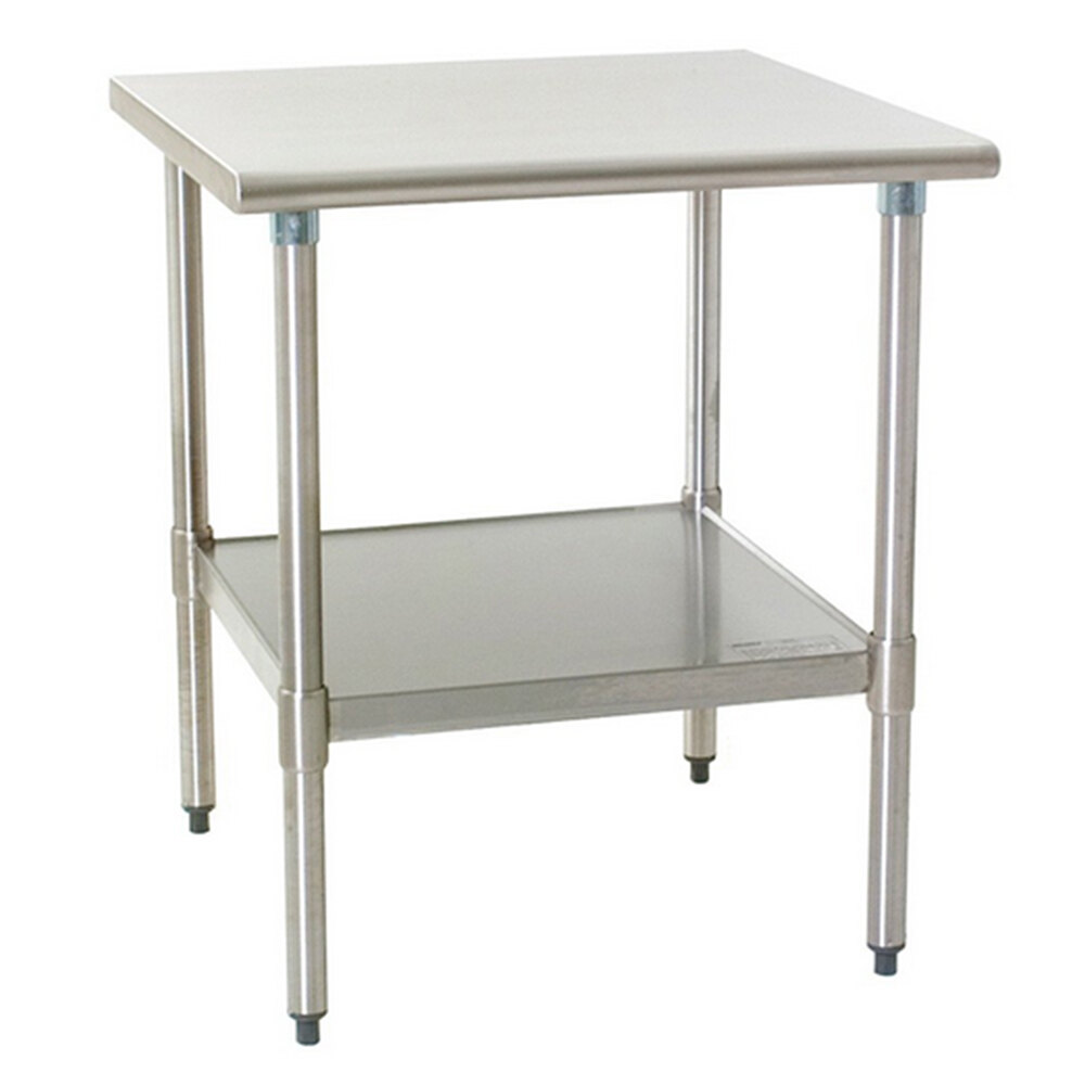 Eagle Group T3030EB 30" x 30" Stainless Steel Work Table with Galvanized Undershelf