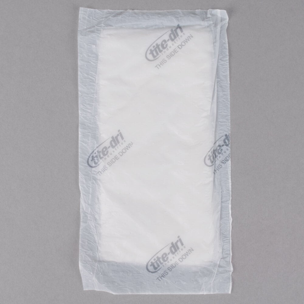 White 4" x 7" Absorbent Meat, Fish and Poultry Pad 50 Grams - 2,000/Case