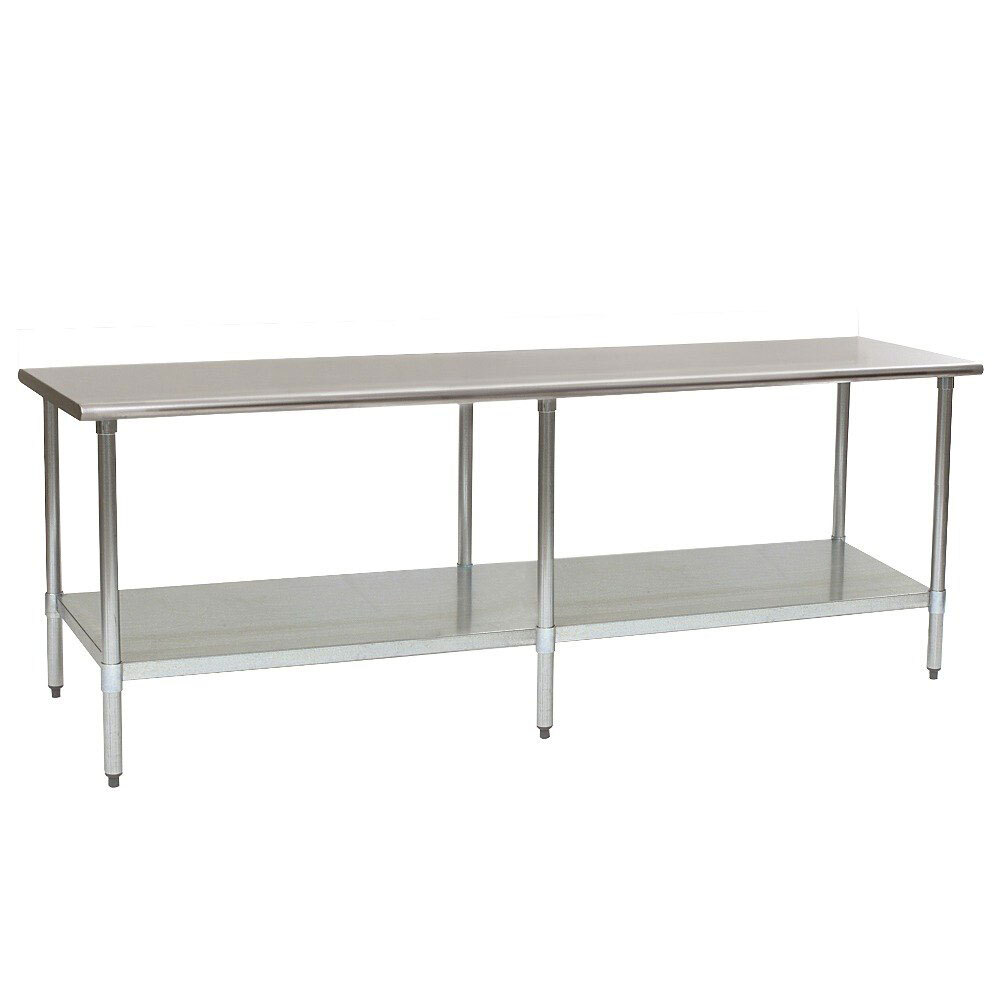 Eagle Group T24108EB 24" x 108" Stainless Steel Work Table with Galvanized Undershelf