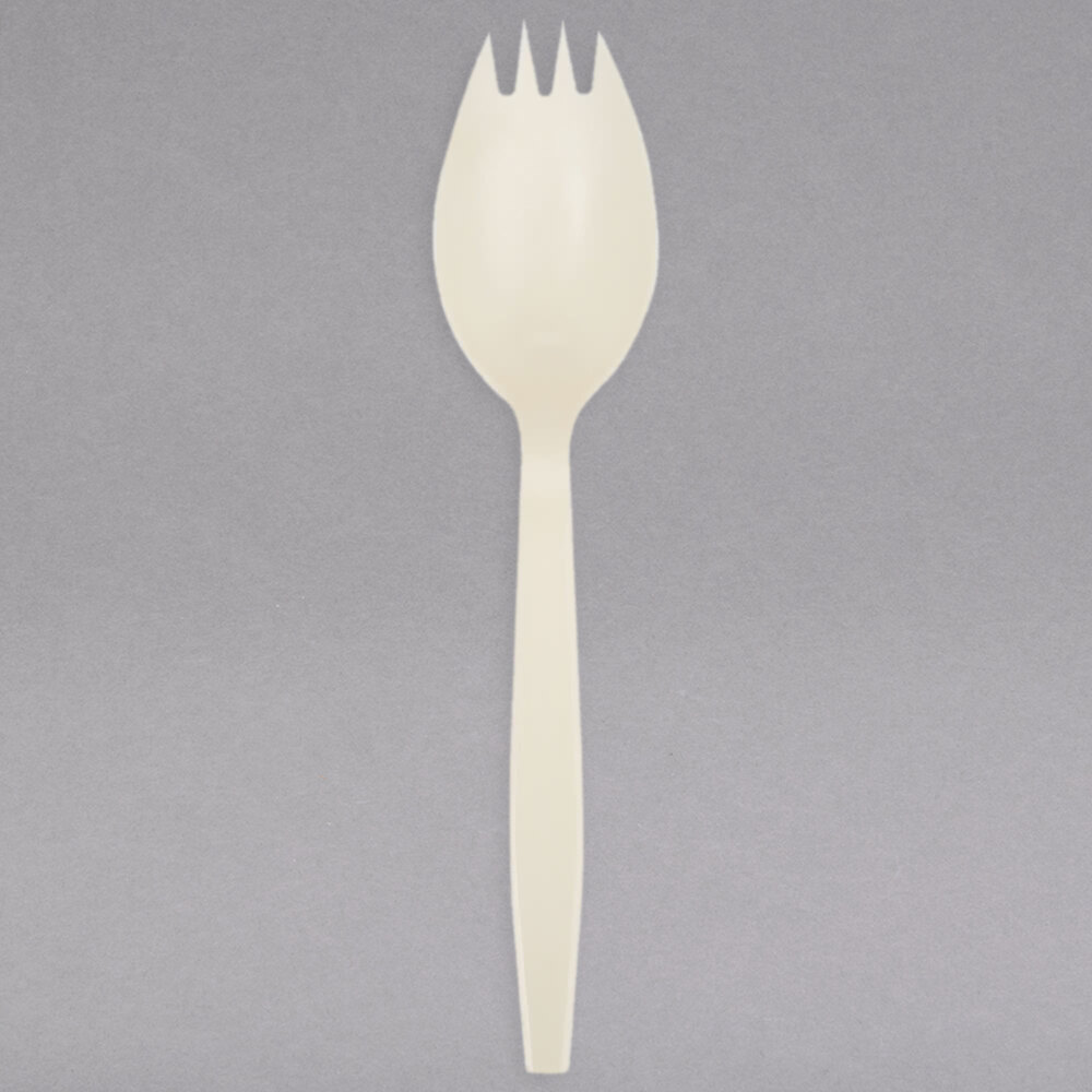 5 1/2" Medium Weight Cornstarch Spork - 1,000/Case