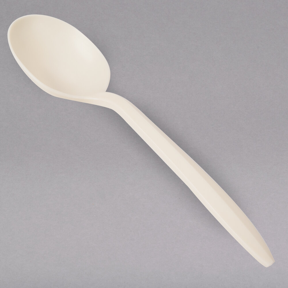 4 1/8" Medium Weight Cornstarch Soup Spoon - 1,000/Case