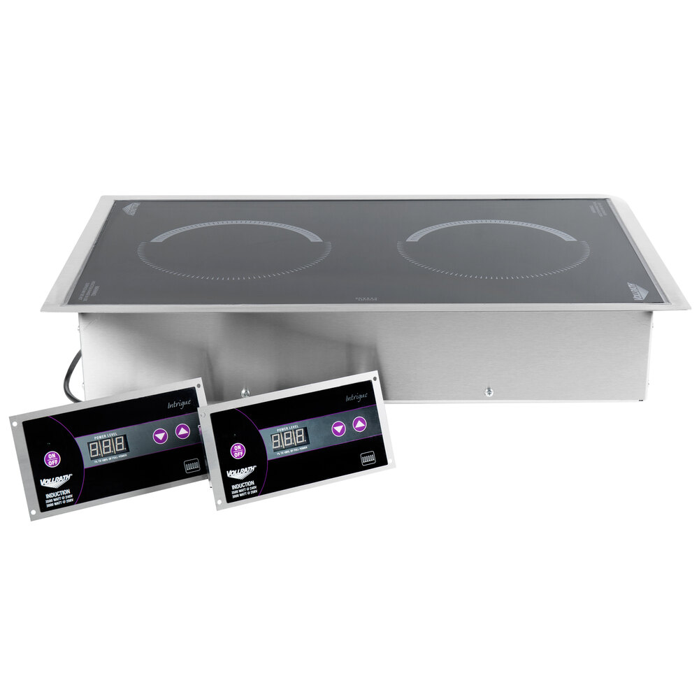 Vollrath 69508 Ultra Series Dual Hob Drop In Front to Back Induction Cooker Range - 208/240V