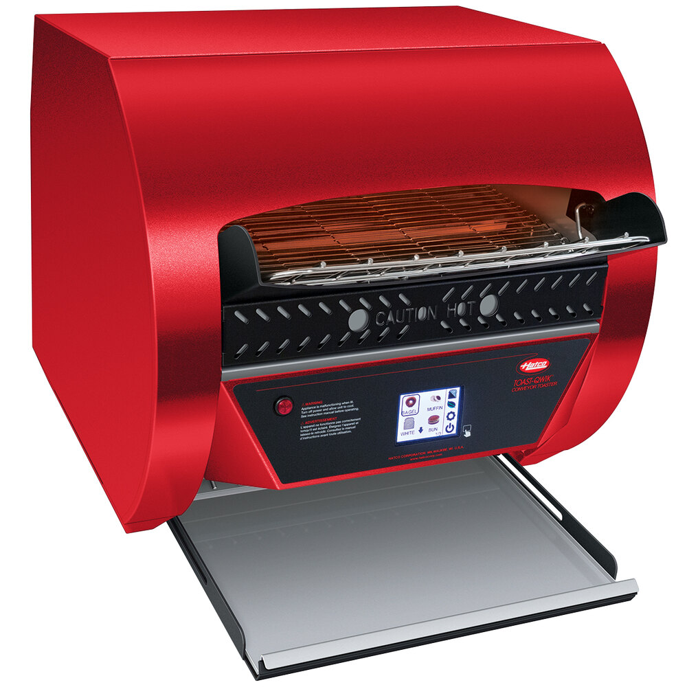 Hatco TQ3-2000H Toast Qwik Red Conveyor Toaster with 3" Opening and Digital Controls - 208V, 4020W