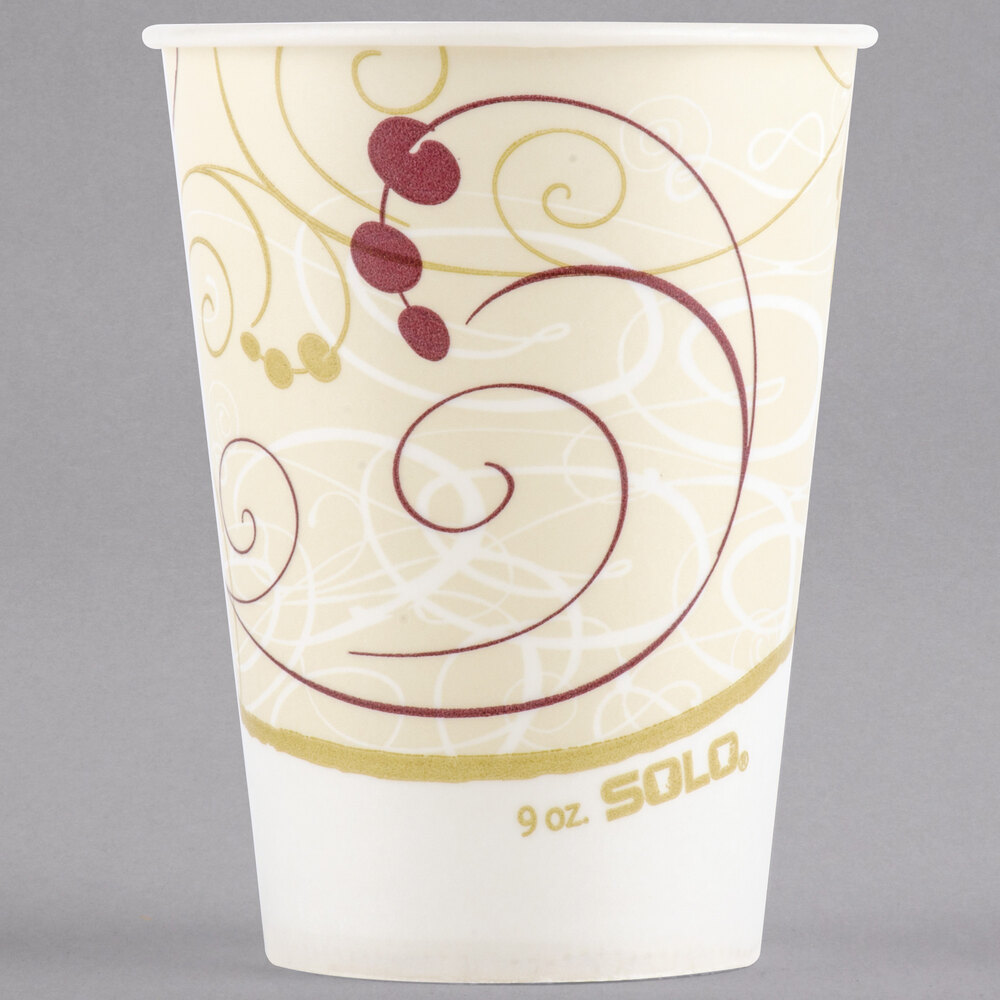 Solo R9N-J8000 Symphony 9 oz. Wax Treated Paper Cold Cup - 100/Pack
