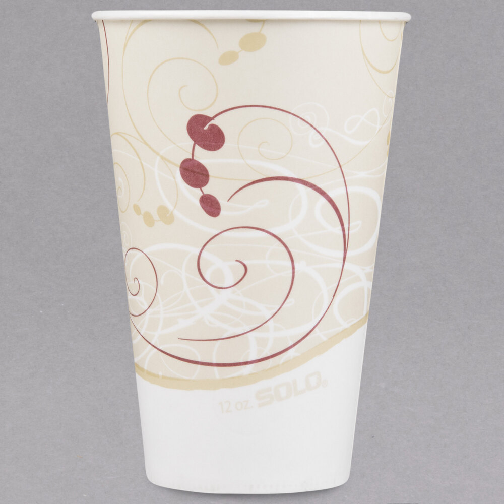 Solo R12N-J8000 Symphony 12 oz. Wax Treated Paper Cold Cup - 2,000/Case