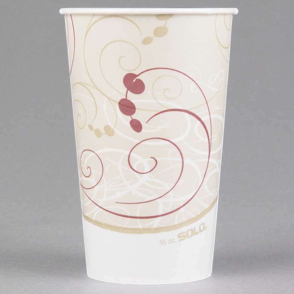 Solo RW16-J8000 Symphony 16-18 oz. Wax Treated Paper Cold Cup - 1,000/Case