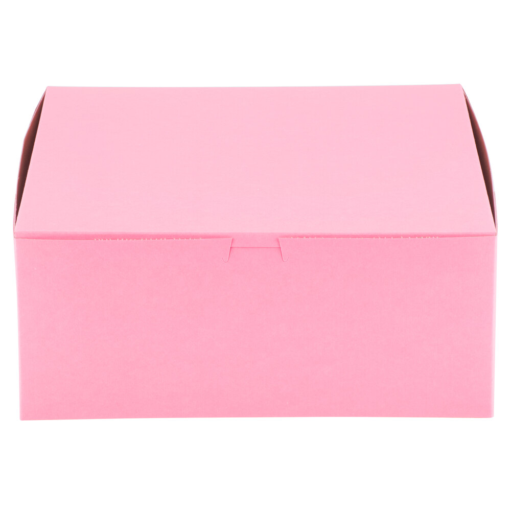 12" x 12" x 5" Pink Cake / Bakery Box - 10/Case