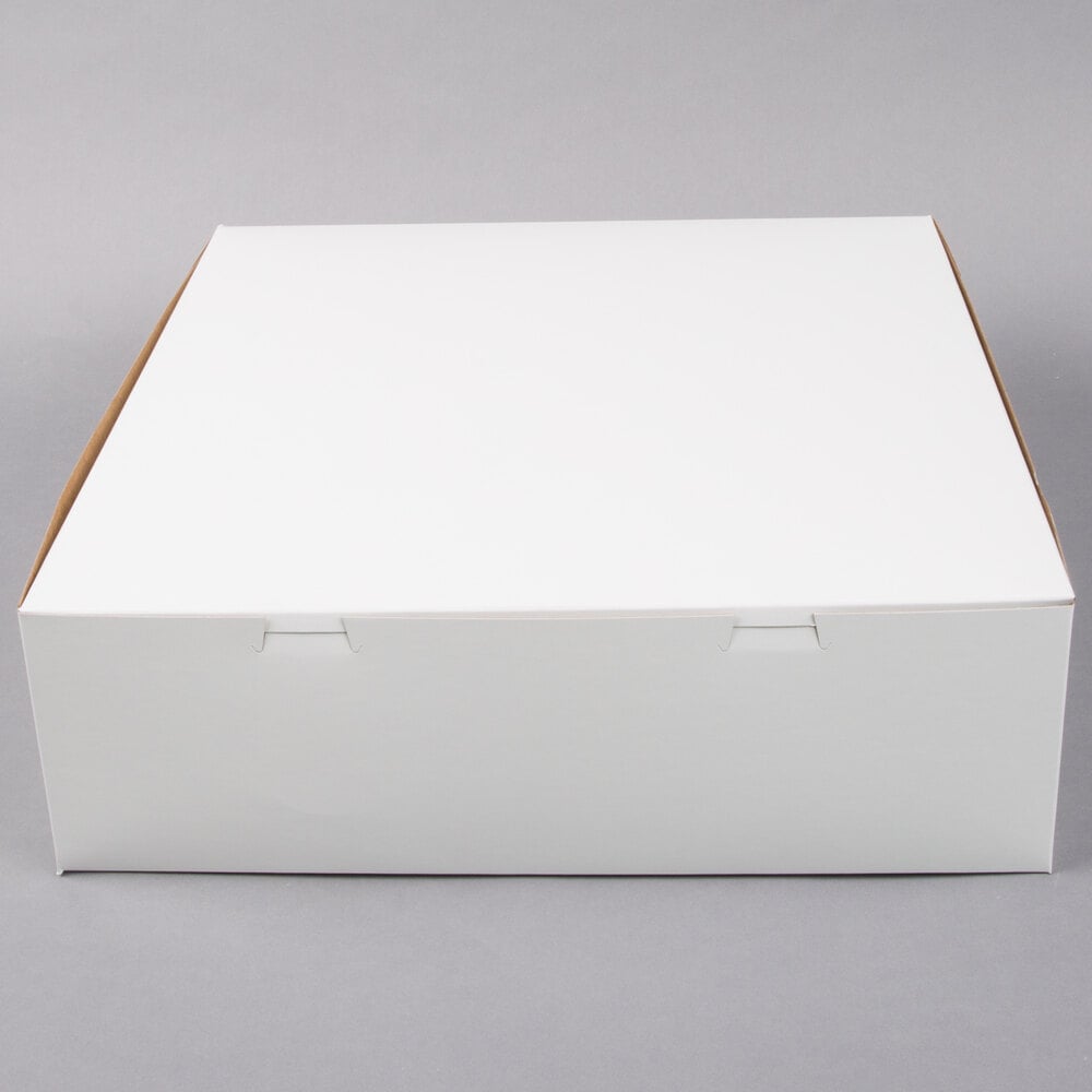 16" x 16" x 5" White Cake / Bakery Box - 10/Pack