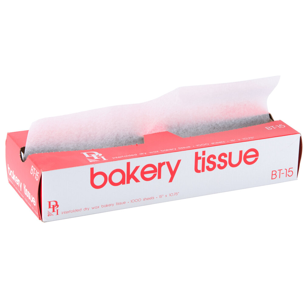 Durable Packaging BT-15 Interfolded Bakery Tissue Sheets 15" x 10 3/4" - 1,000/Pack
