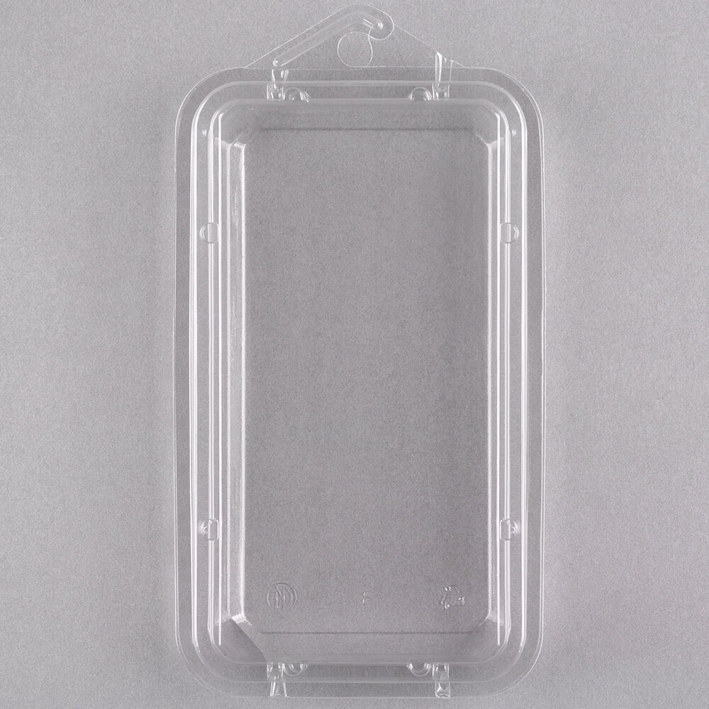 CKF Clear .75 oz. Hook Top Clamshell Herb Pack - 500/Case