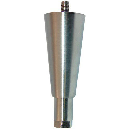 AllPoints 263286 Nickel Die Cast Zamak 6" Adjustable Equipment Leg; Hex Foot; 5/8"-11 Stud Mount