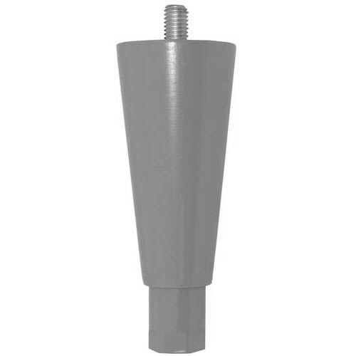 AllPoints 263314 Gray Epoxy Die Cast Zamak 6" Adjustable Equipment Leg; 1/2"-13 Stud Mount