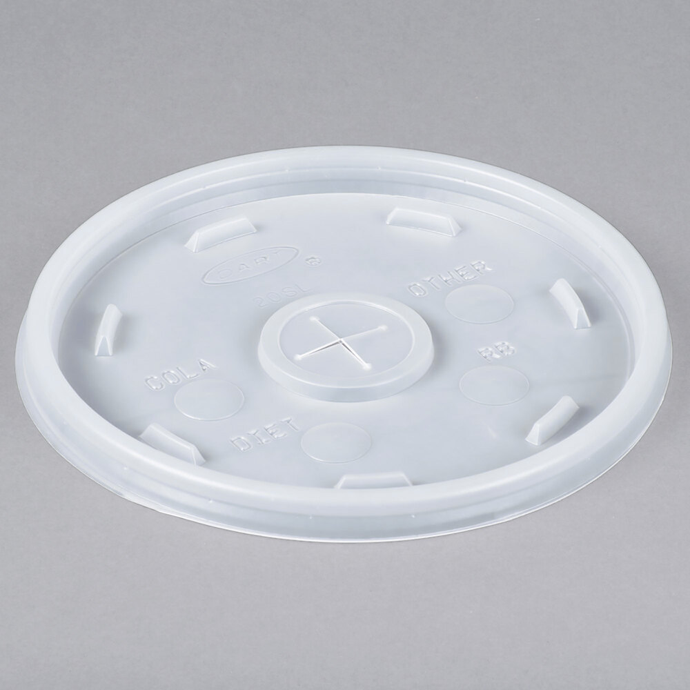 Dart Conex 20SL Translucent Lid with Straw Slot - 1,000/Case