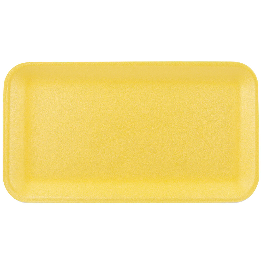 CKF 87915 (#10S) Yellow Foam Meat Tray 10 3/4" x 5 3/4" x 1/2" - 500/Case