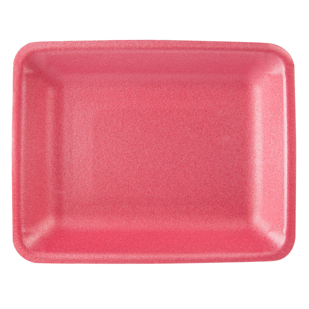 CKF 88094 (#4PR) Rose Foam Meat Tray 9 1/4" x 7 1/4" x 1 1/4" - 500/Case