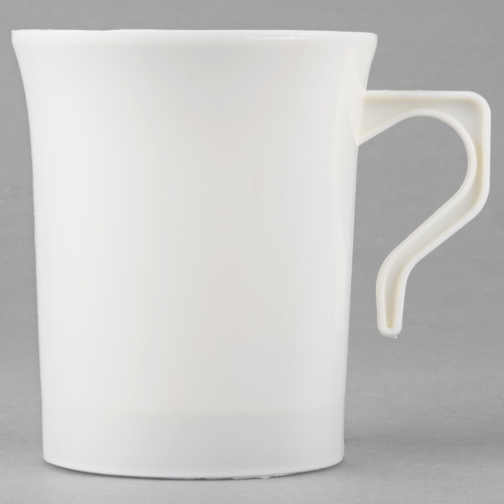 Visions 8 oz. Bone / Ivory Plastic Coffee Mug - 192/Case