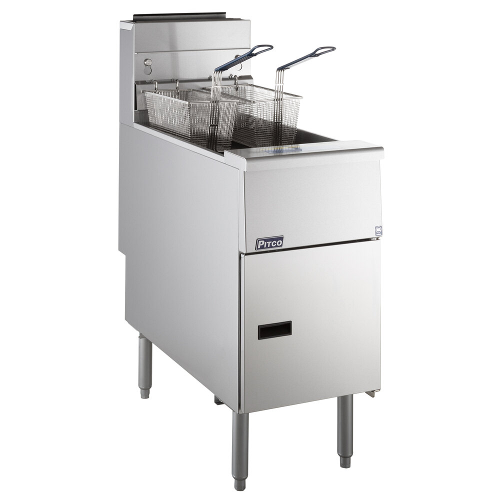 Pitco® SG14RS Solstice Liquid Propane 40-50 lb. Floor Fryer - 155,000 BTU