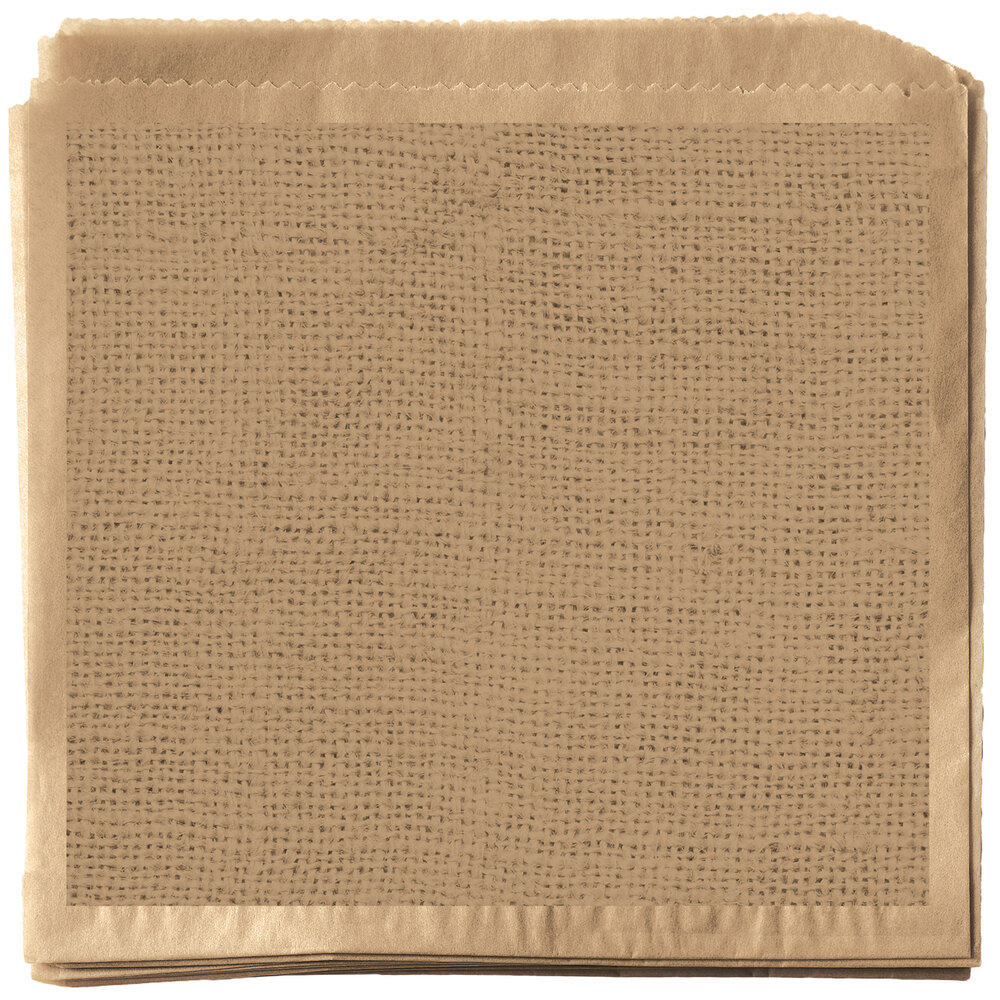 Get Enterprises P-BUR-77-BR 7" x 7" Burlap Double-Open Bag - 2,000/Case