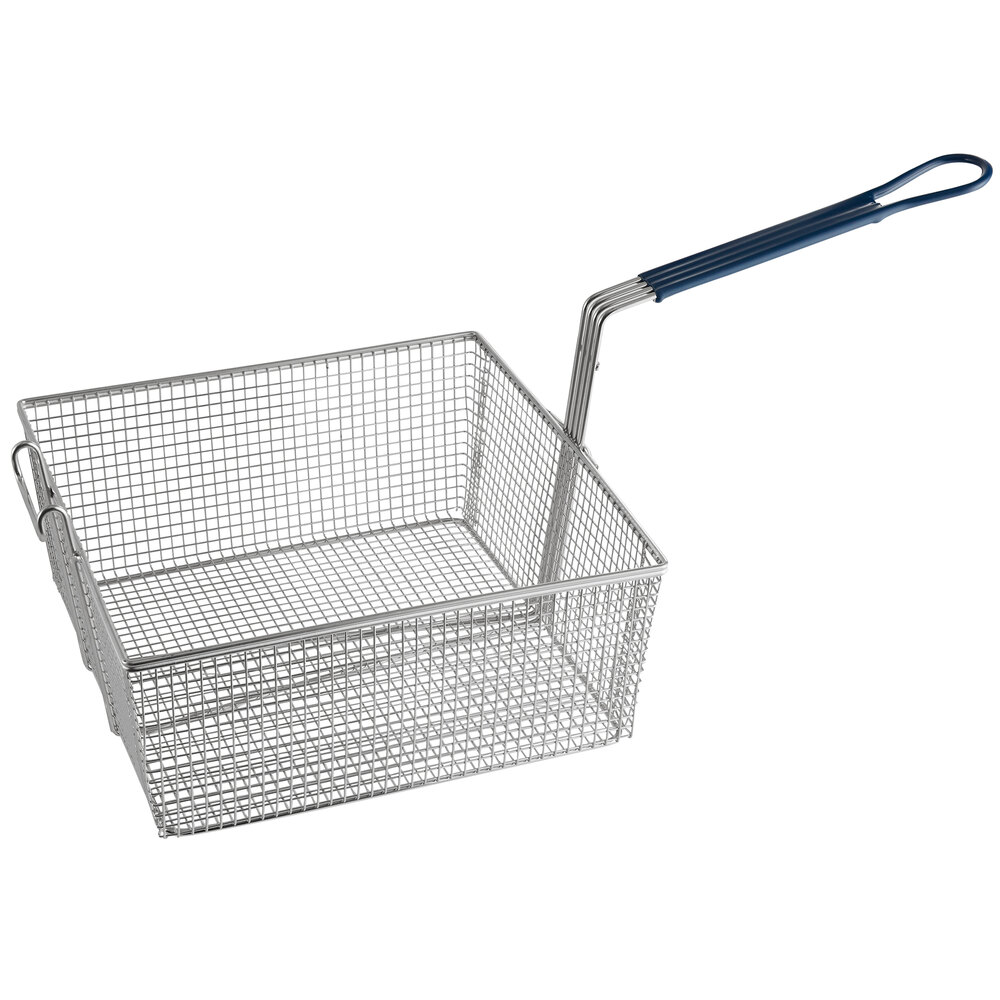 Pitco® P6072143 13 1/4" x 13 1/2" x 5 3/4" Full Size Fryer Basket with Front Hook