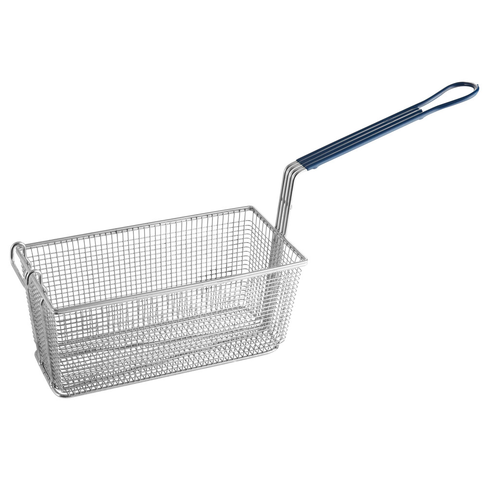 Pitco® P6072145 13 1/4" x 6 1/2" x 5 3/4" Twin Fryer Basket with Front Hook