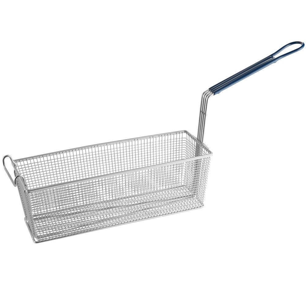 Pitco® P6072185 17 1/4" x 5 1/2" x 5 3/4" Triple Size Fryer Basket with Front Hook