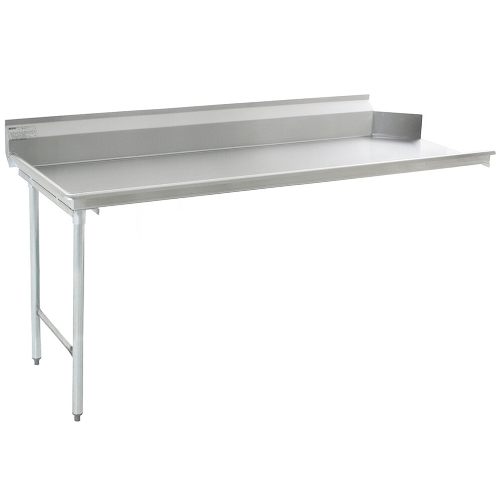 Eagle Group CDTL-84-16/4 84" Left Side 16 Gauge 430 Series Stainless Steel Clean Dish Table