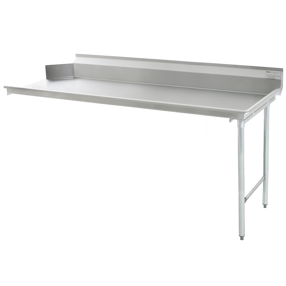 Eagle Group CDTR-84-16/4 84" Right Side 16 Gauge 430 Series Stainless Steel Clean Dish Table