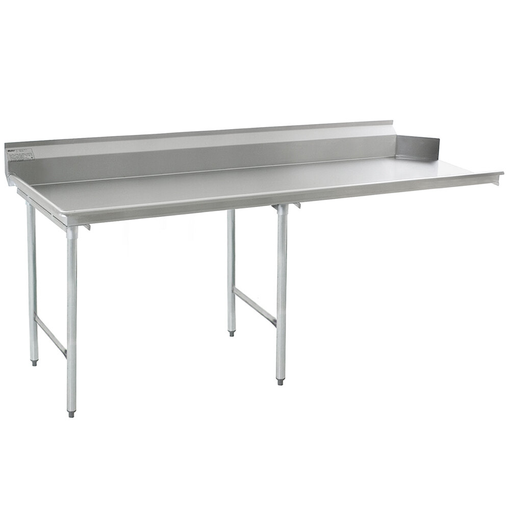 Eagle Group CDTL-96-14/3 Spec-Master 96" Left Side 14 Gauge 304 Series Stainless Steel Clean Dish Table