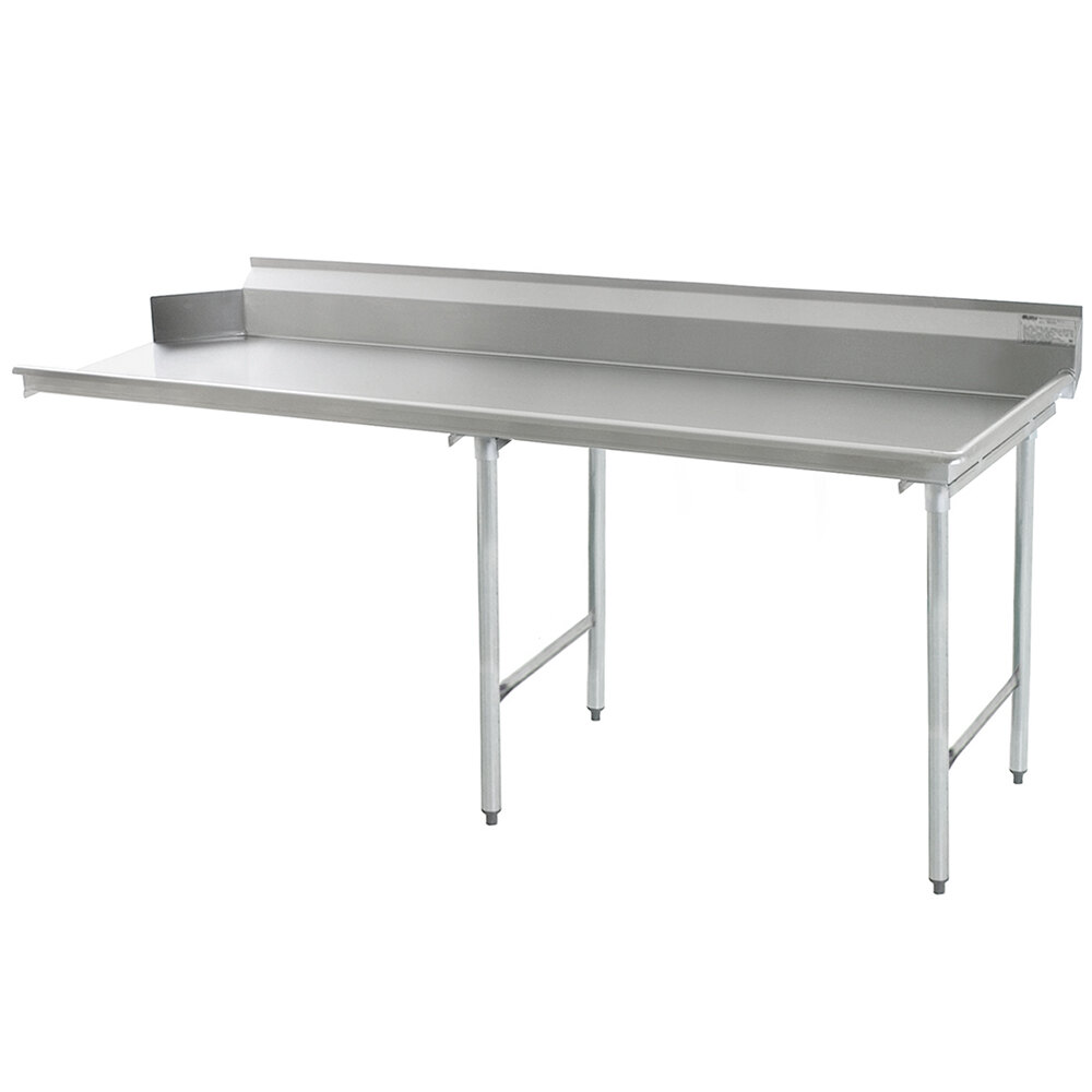 Eagle Group CDTR-96-16/3 96" Right Side 16 Gauge 304 Series Stainless Steel Clean Dish Table