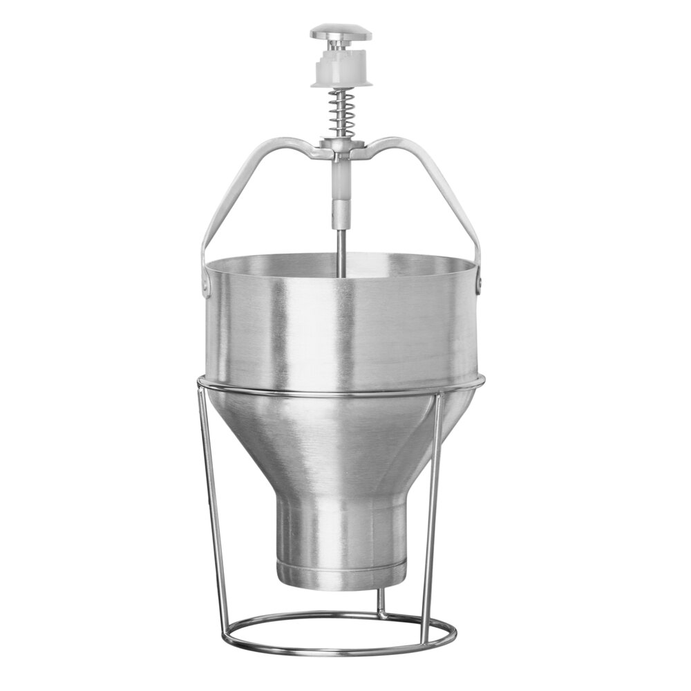 Choice 88 oz. Aluminum Pancake / Waffle Batter Dispenser with Stand