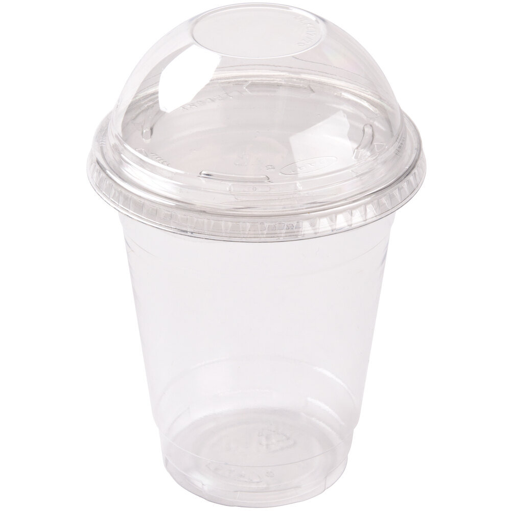 12 oz. Parfait Cup with 2 oz. Fabri-Kal Insert, Flat Lid and Dome Lid - 100/Pack