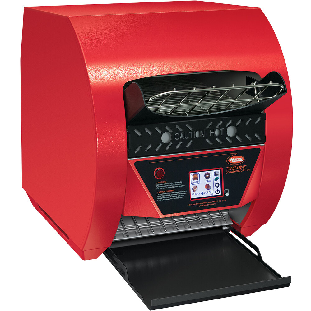 Hatco TQ3-500 Toast-Qwik Red Conveyor Toaster with 2" Opening and Digital Controls - 208V, 2220W
