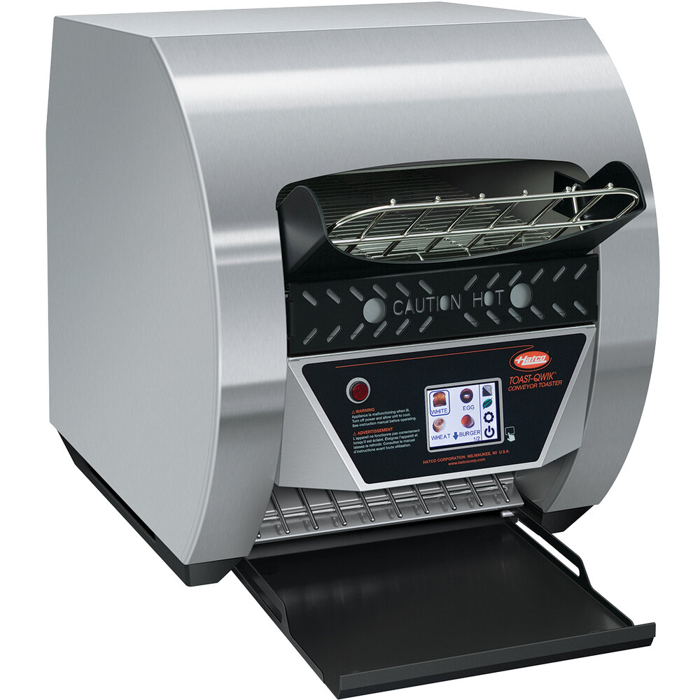 Hatco TQ3-900 Toast-Qwik Stainless Steel Conveyor Toaster with 2" Opening and Digital Controls - 208V, 3020W