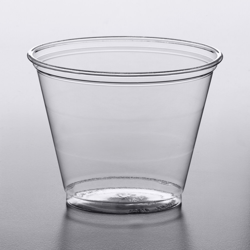 Solo Ultra Clear™ TP9R 9 oz. Clear PET Plastic Squat Cold Cup - 1,000/Case