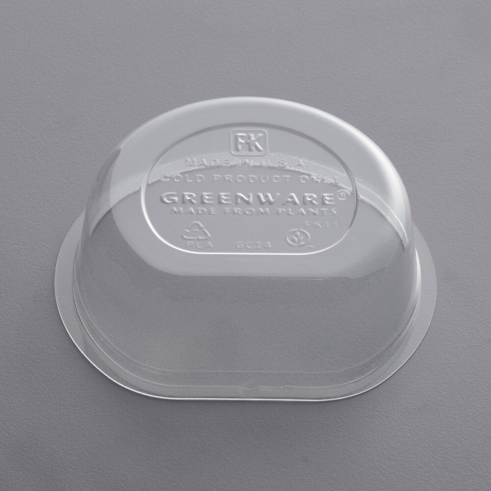 Fabri-Kal GCI4 Greenware 4 oz. Compostable Clear Parfait Insert - 100/Pack