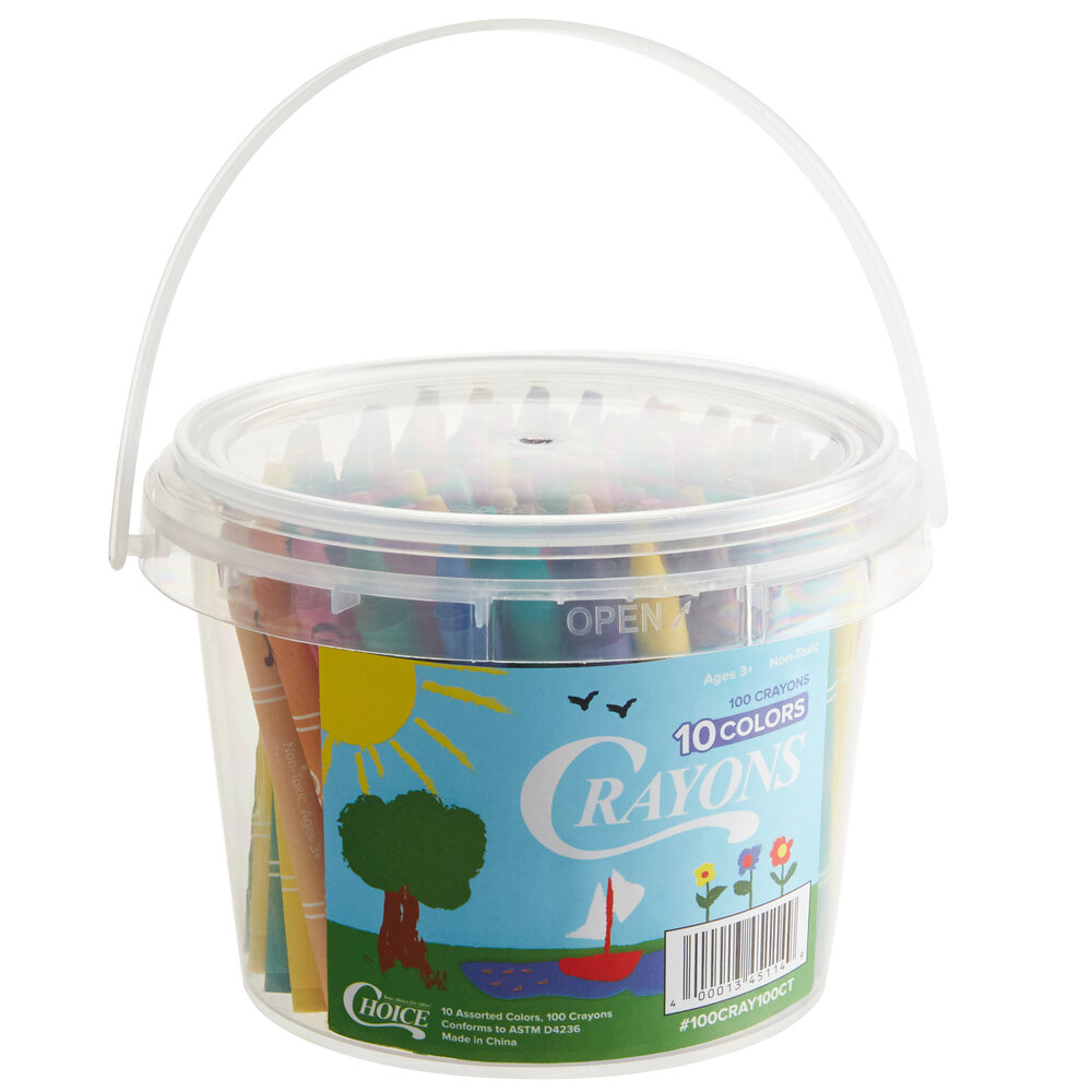 Choice 100-Count Bulk School Crayon Bucket