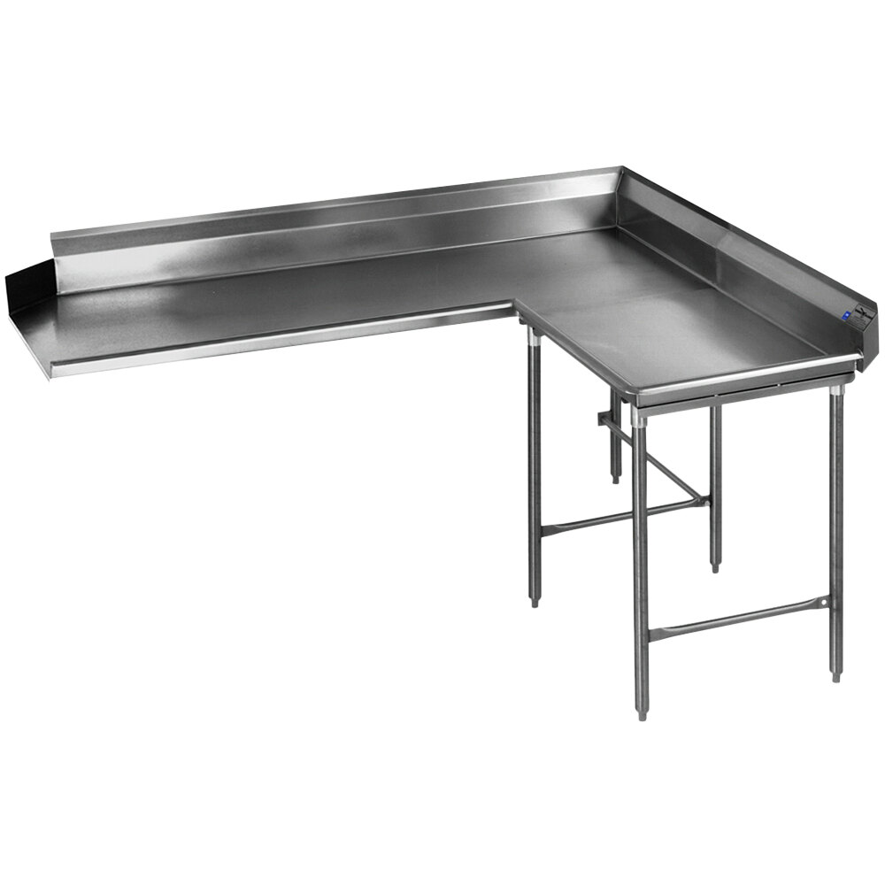 Eagle Group CDTCR-72-16/3 72" Right Side 16 Gauge, Type 304 Stainless Steel Clean L-Shape Dishtable