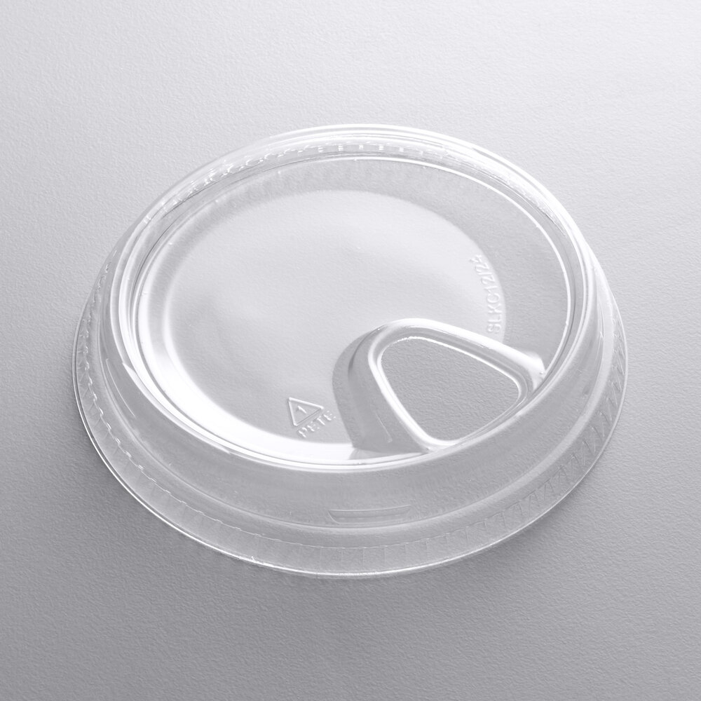 Fabri-Kal SLKC12/24 Kal-Clear / Nexclear 12 / 14, 16 / 18, 20, and 24 oz. Clear Plastic Strawless / Sip Lid - 100/Pack