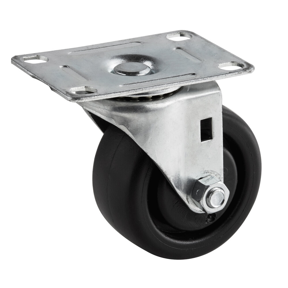 3" Swivel Plate Caster for Beverage-Air DW49, DW79, DW94, WTRCS72, WTRCS84, and WTRCS112 Series