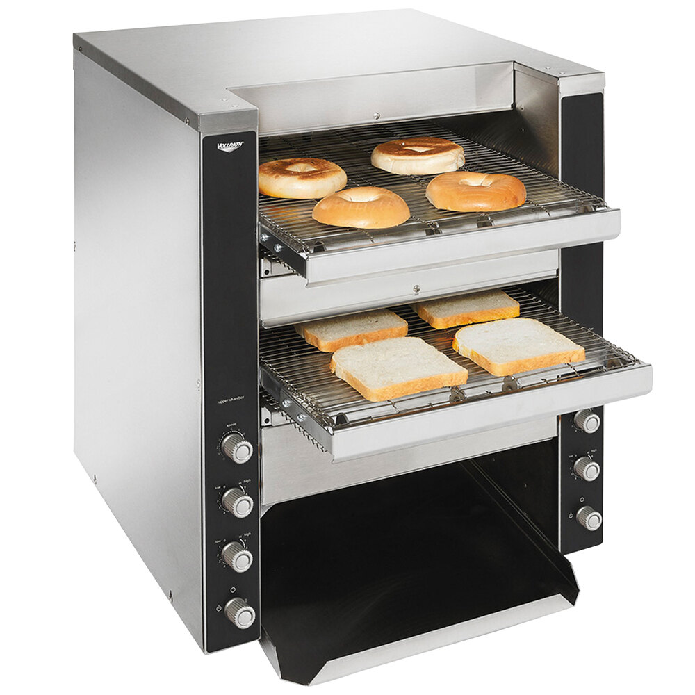 Vollrath CT4-220DUAL JT4 Dual Conveyor Toaster with 1 1/2"-3" and 1 1/2" Openings - 220V, 4900W