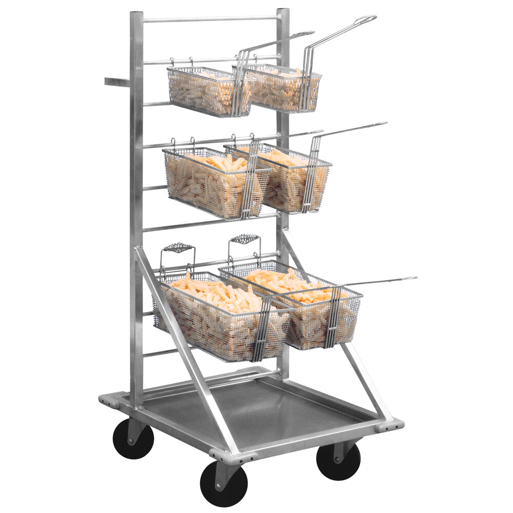 Winholt FFR-27 Mobile Fryer Basket Rack (27 Basket Capacity)