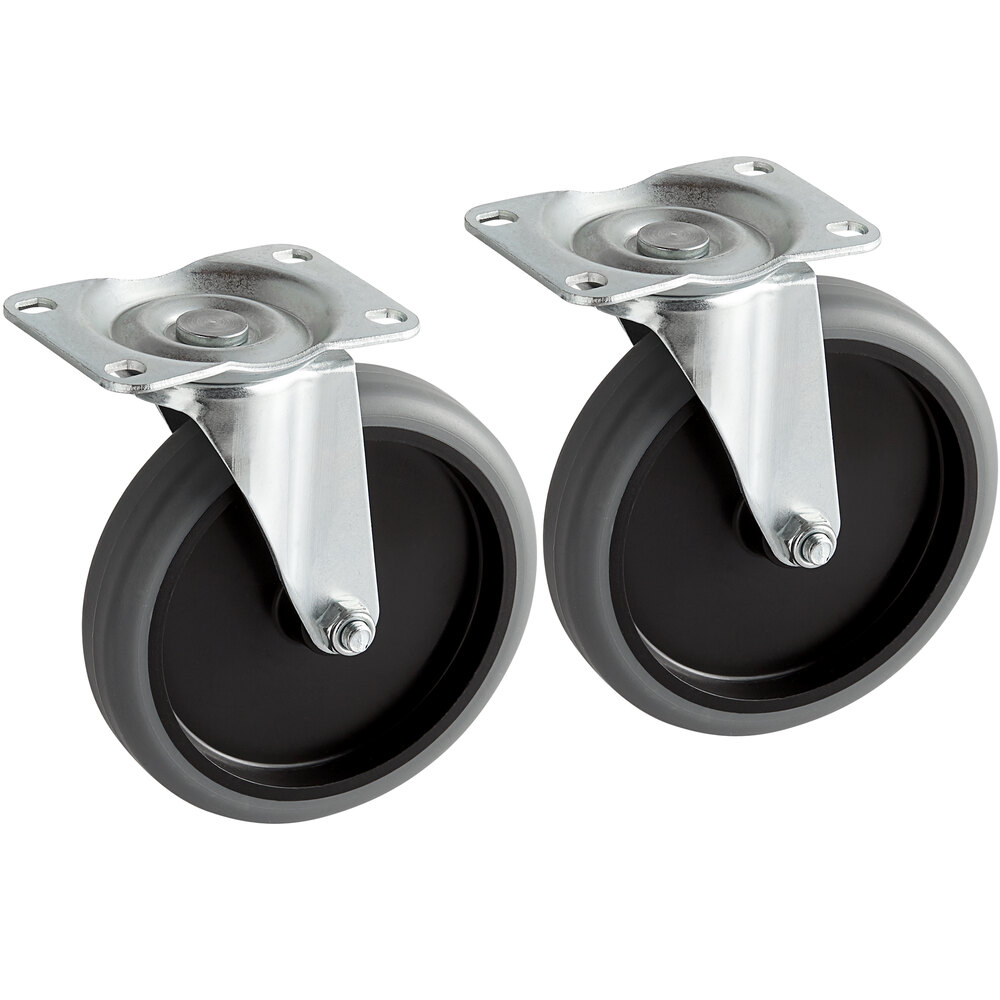 Carlisle UCC401800 5" Replacement Swivel Caster for Utility Carts - 2/Pack