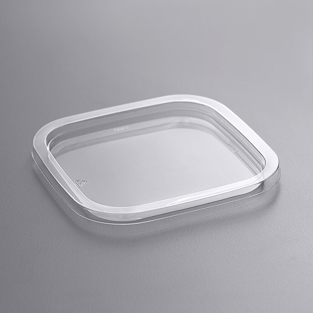 Fabri-Kal LSQ TruWare Square Plug Fit PET Deli Lid - 600/Case