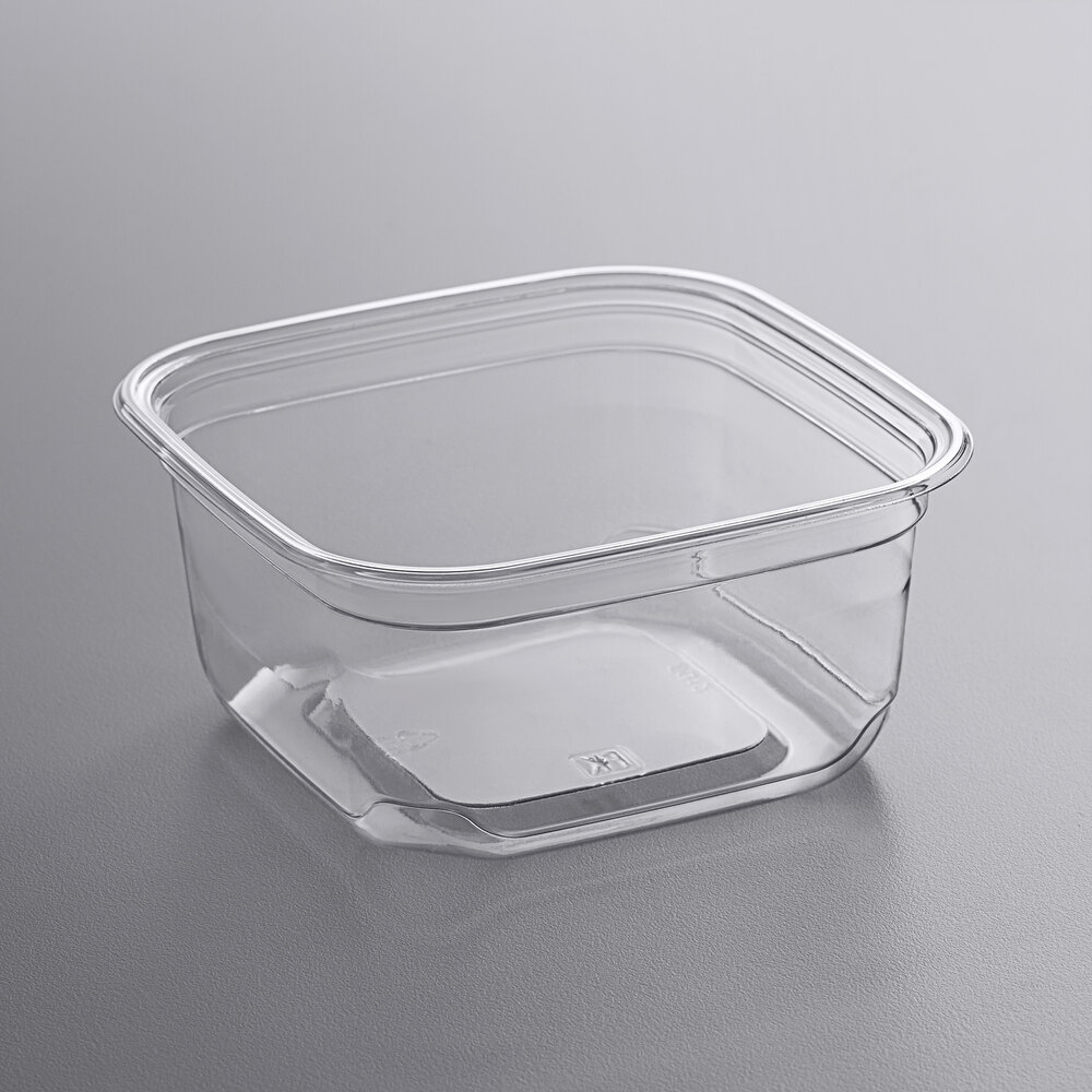 Fabri-Kal SQ12 TruWare 12 oz. Square Recycled PET Deli Container - 600/Case