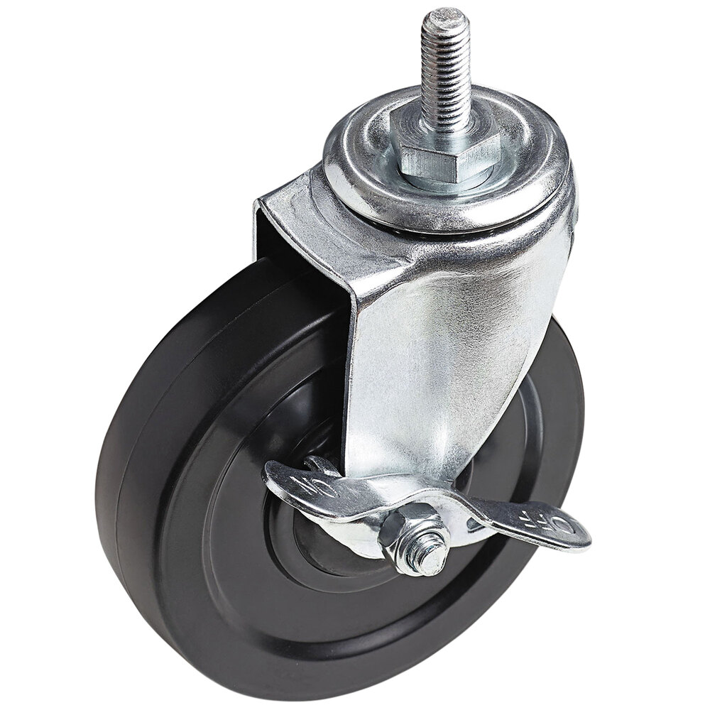 Alera ALESW790004 125 lb. Capacity Caster for Wire Shelving - 4/Set