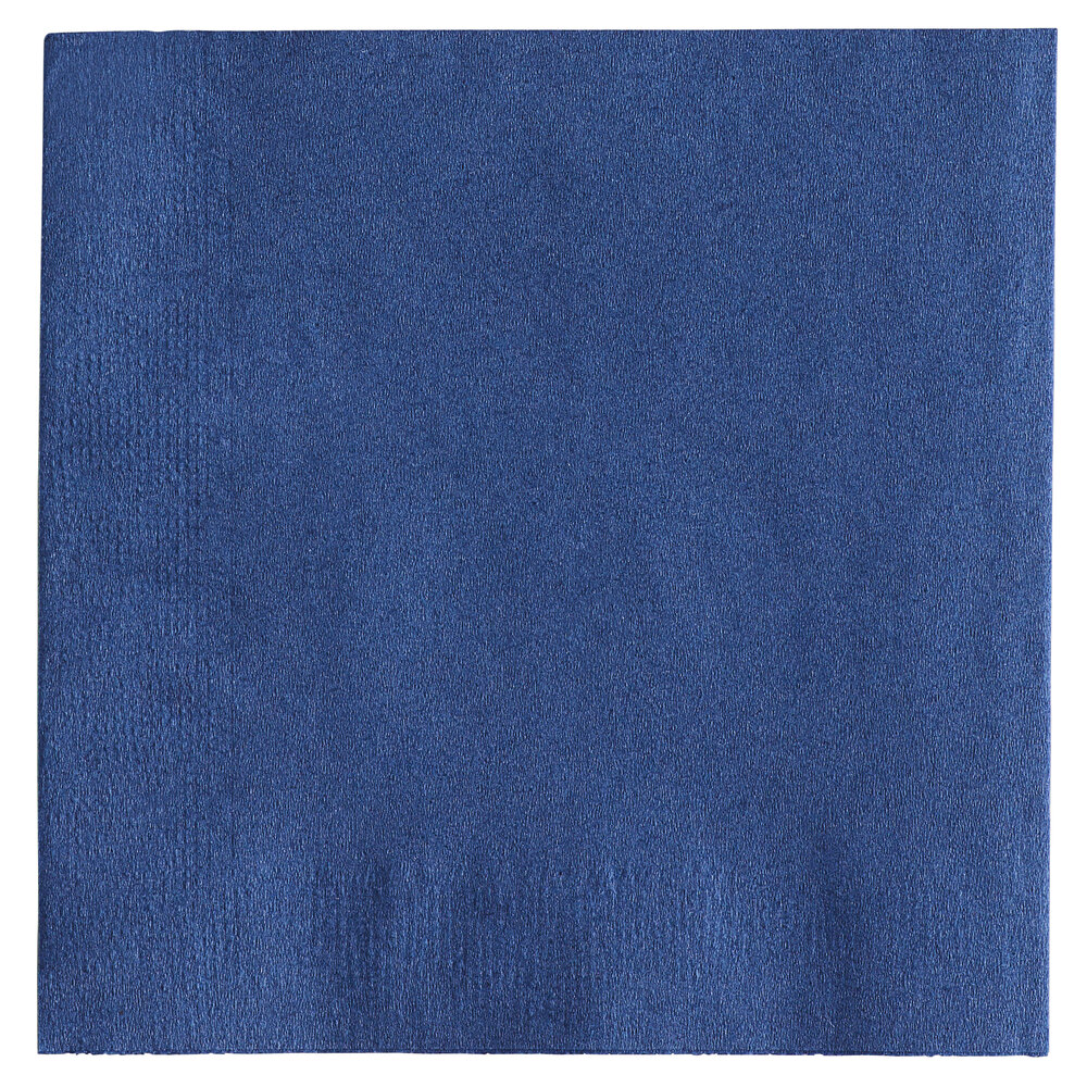Choice Navy Blue Customizable 2-Ply Beverage / Cocktail Napkin - 250/Pack